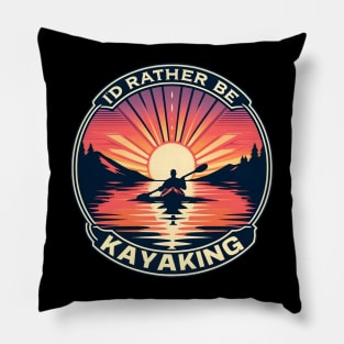 Beautiful Kayaking Sunset. Outdoor Adventure Enthusiast Gift. Pillow