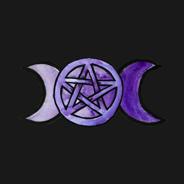 Triple Moon Pentagram by bubbsnugg