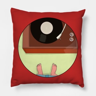 Vintage Record Player Pillow