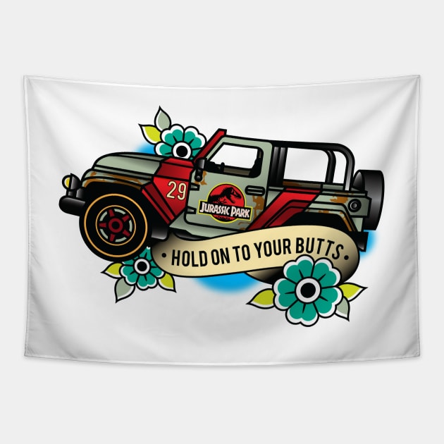 Hold On To Your Butts Tapestry by NikCasDesigns