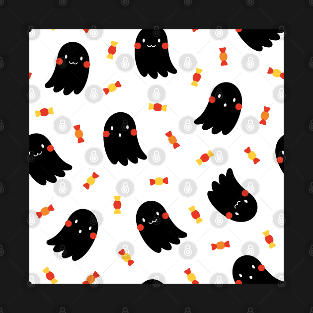 Ghost pattern - Halloween by Nikamii