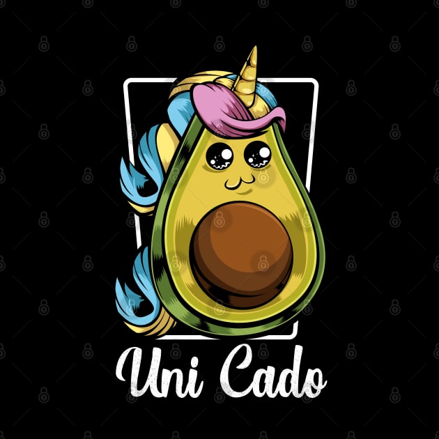 Avocado - Uni Cado - Cute Kawaii Unicorn Magical Vegan by Lumio Gifts