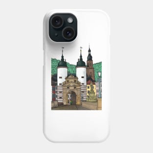 Heidelberg Old Bridge, Heidelberg on the Neckar Phone Case