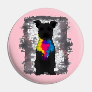 Patterdale Terrier Minimal Canvas Print Art Pin