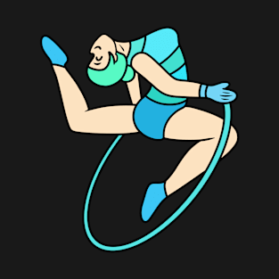 Gymnastic girl with rope T-Shirt