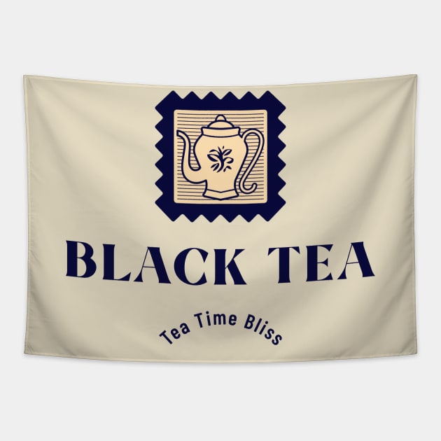 Black Tea Time Bliss Tea Lovers Tapestry by VOIX Designs