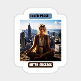 Inner peace, outer success Magnet