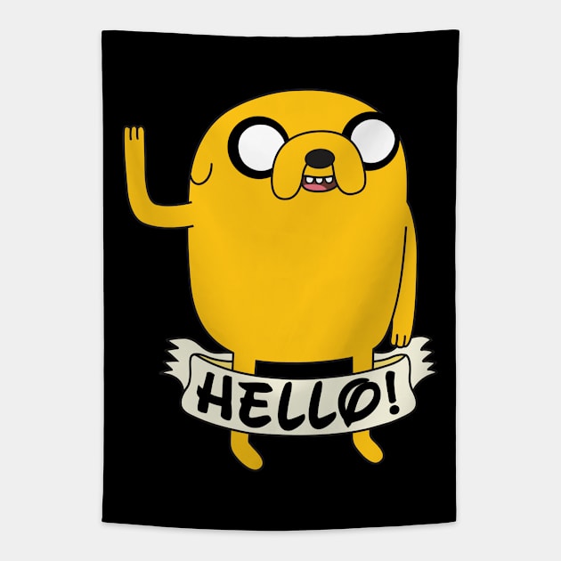 Jake Hello Tapestry by Plushism