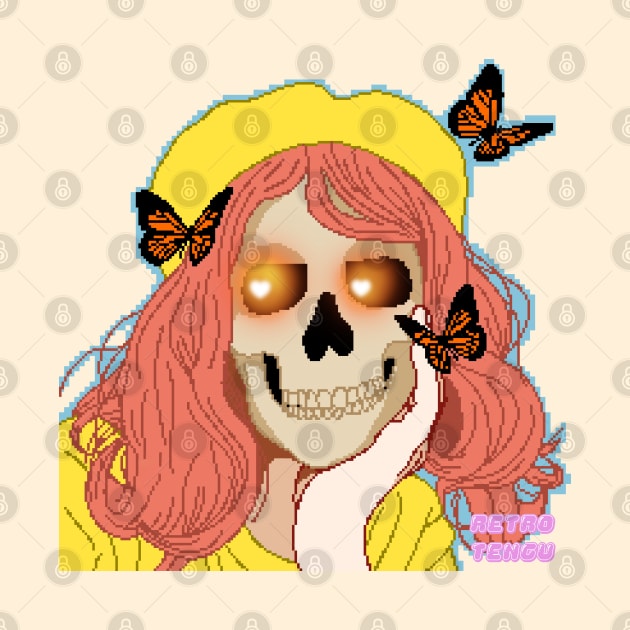 Miss Butterfly Skull by Retro Tengu