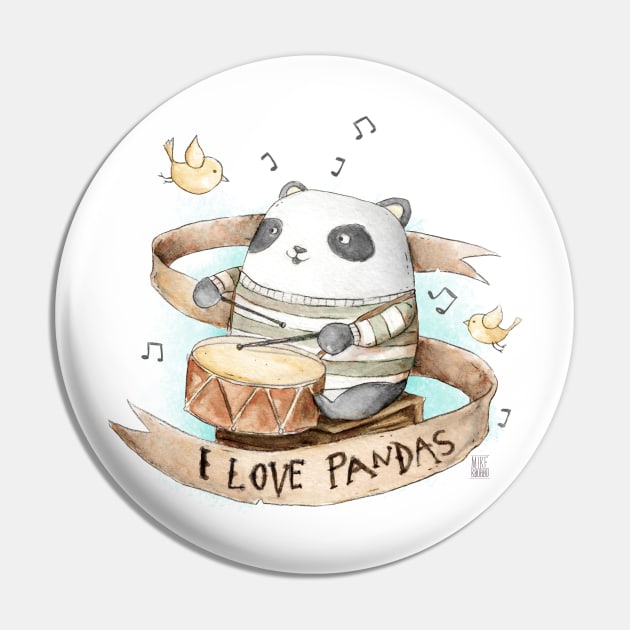 I love Pandas Pin by mikekoubou