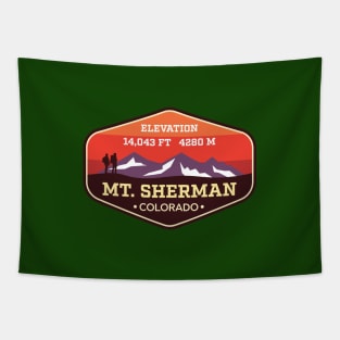 Mt Sherman Colorado - 14ers Mountain Climbing Badge Tapestry