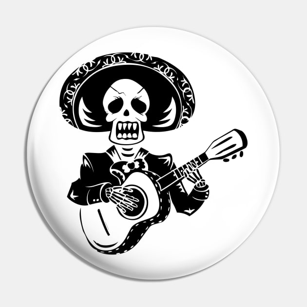 Day Of The Dead Skeleton Pin by skycloudpics