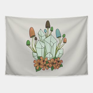 Shrooms and crystals Tapestry