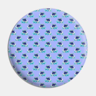 Blueberry Turtle Pattern Pin