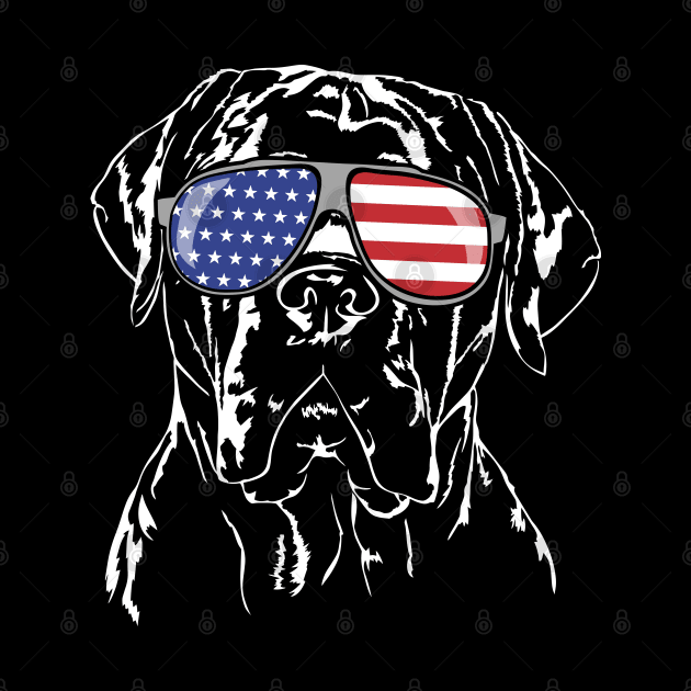 Cane Corso Italiano American Flag sunglasses patriotic dog by wilsigns