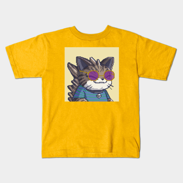 CatZilla // Pixel Art - Pixel Art - Kids T-Shirt