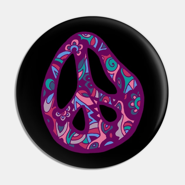 Peace and Psychedelia Pin by TimeTravellers