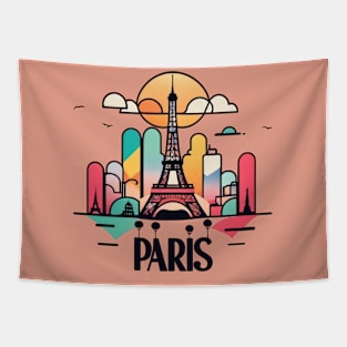 Paris Skyline Tapestry