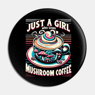 Mushroom Coffee Pin