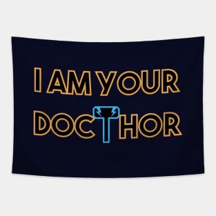 Doctor and Thor Pun Tapestry