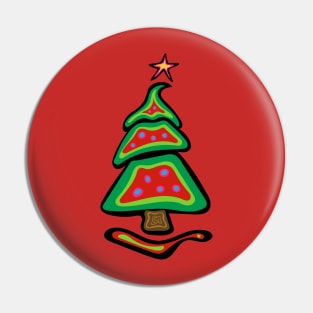 Merry Christmas Tree with Star Mino Makosekisikaw Holiday Indigenous Ojibwe WAWEZHI CANADA Pin