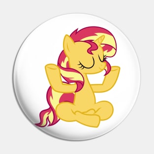 Sunset Shimmer Lotus Position Meditation Pin