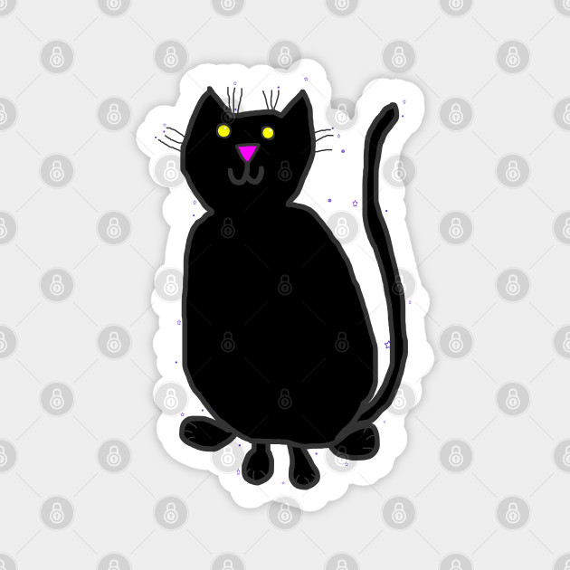 Black Cat With A Halo Of Stars Pets Magnet Teepublic