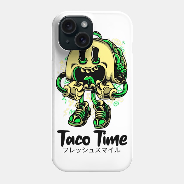 Taco Time Face Fun Food Phone Case by BradleyHeal