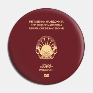 Macedonia passport Pin