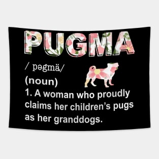 Funny Pug Dog Lover Grandma - Mama & Grandmother Humor Tapestry