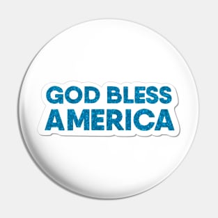 God Bless America Glitter Sticker Pin