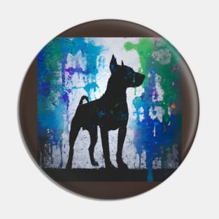 Patterdale Terrier Watercolor Art Piece Pin