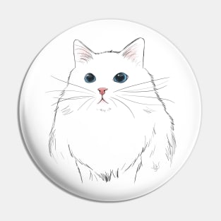 Ragdoll Cat Line Art Pin