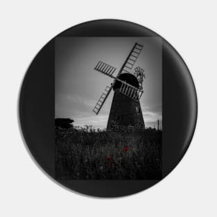 Whitburn Windmill And Poppies Pin