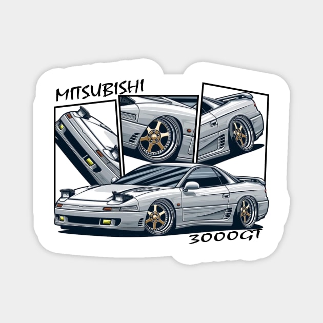 Mitsubishi 3000GT, JDM Car Magnet by T-JD