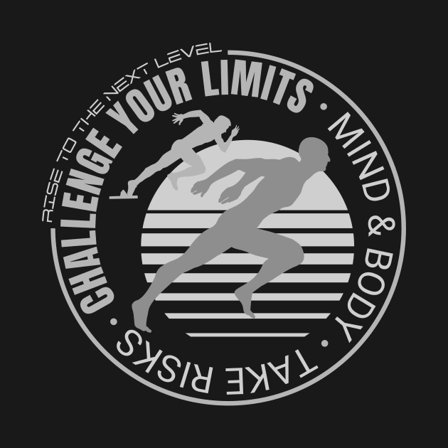 Challenge Your Limits Next Level Inspirational Quote Phrase Text by Cubebox