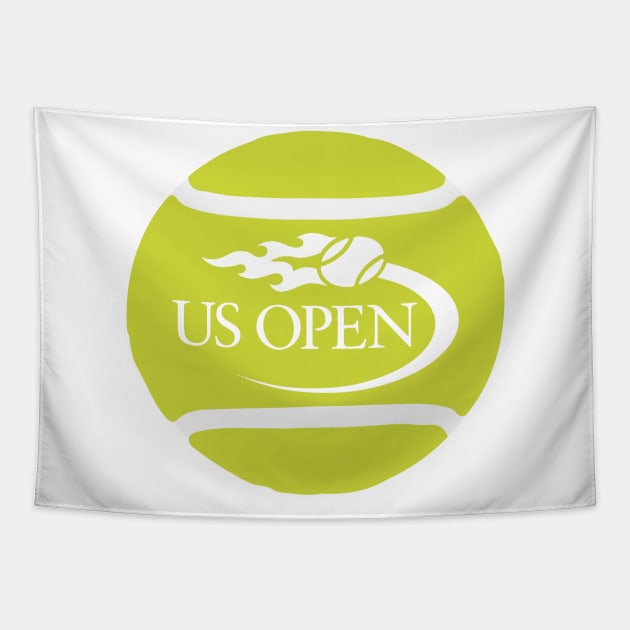 US Open Tennis Ball Tapestry by inkstyl