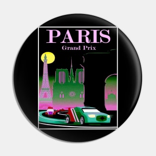 Paris Grand Prix : Abstract Auto Racing Advertising Print Pin