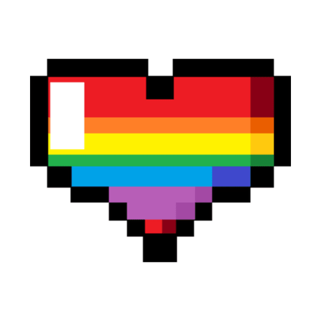 Rainbow Pixel Love by StardustTrooper