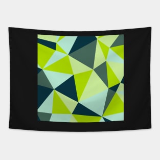 Modern Geometric Grey, Blue and Lime Tapestry