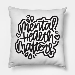 Mental Health Matters - Dark Gray Pillow