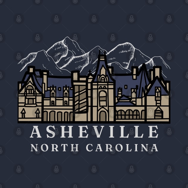 Asheville North Carolina, Biltmore Estate, Mountains by Q&C Mercantile