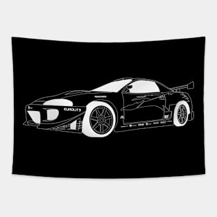 FF Eclipse White Outline Tapestry
