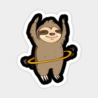 Hula Hoop Sloth Hooping Workout Fitness Fun Magnet