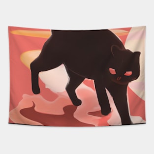 Cute Black Cat Tapestry