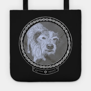 17 Year Old Dog (frame silver celtic rope black) Tote