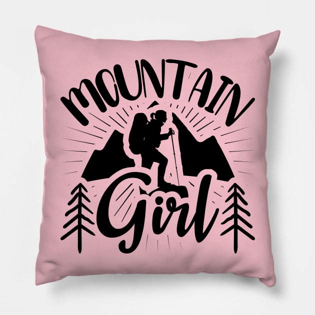 Mountain Girl Pillow by My Artsam