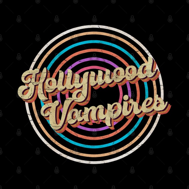 vintage circle line color Hollywood Vampires by KirikKikuk.Store