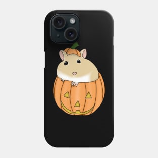 Gerbil in pumpkin (cute golden gerbil Halloween costume) Phone Case