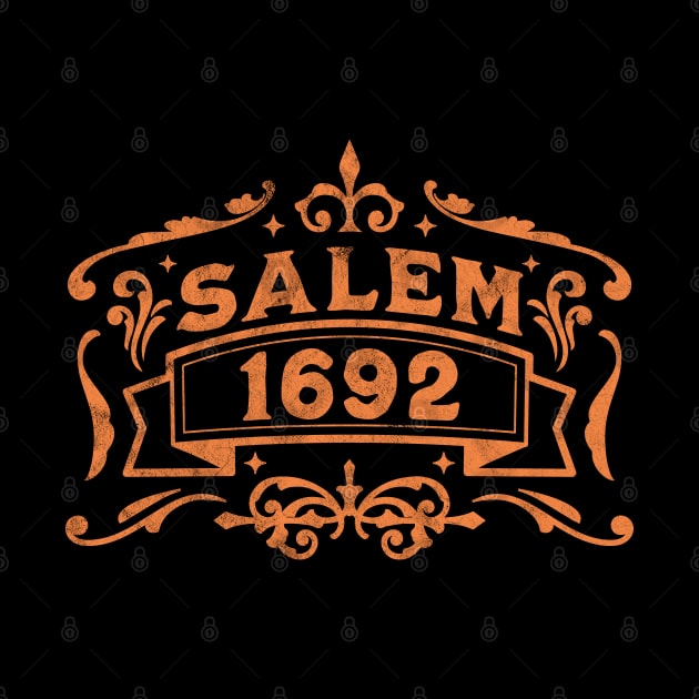 Salem 1692 - Salem Witch Trials - Retro Vintage Distressed by OrangeMonkeyArt